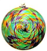 Blown Glass Feather Ball Blown Glass Spiral Disks