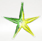 Green/Lime Blown Glass Starfish