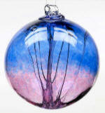 Cobalt/Pink Olde English Witch Ball