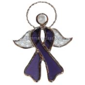 Stained Glass Cancer Angel - Light Purple
