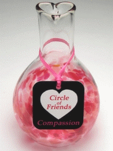 Blown Glass Friendship Vase Compassion