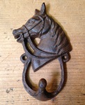 Cast Iron Horse Head Hook - Single