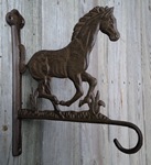 Cast Iron Running Horse Plant / Tack Hook