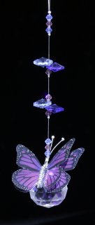 Purple Butterfly Hanging Prism