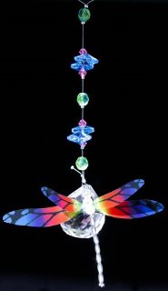 Rainbow Dragonfly Hanging Prism