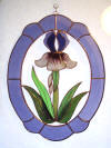 Stained Glass  Purple Iris