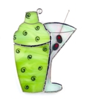 Martini Shaker Stained Glass Nightlight or Suncatcher Martini Shaker Stained Glass Nightlight or Suncatcher
