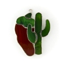 Cactus and Pepper Stained Glass Nightlight or Suncatcher