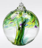 Spring Blown Glass Tree of Life Ball