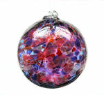 Berry  Calico Blown Glass Friendship Ball