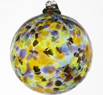 Mexicana Calico Blown Glass Friendship Ball