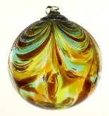 Belonging Round Blown Glass Feather Ball