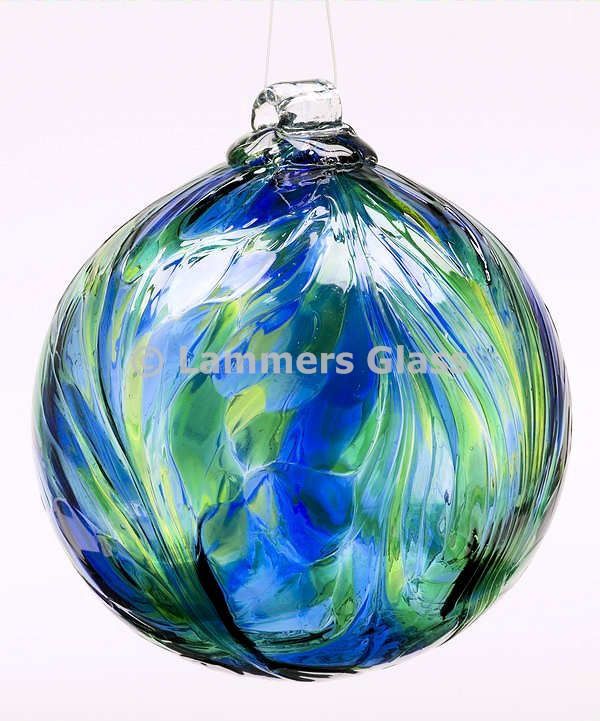 Oceania Blown Glass Feather Ball