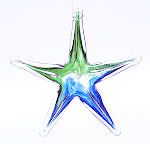 Blue/Green Blown Glass Starfish