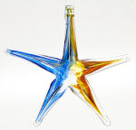 Blue/Yellow Blown Glass Starfish