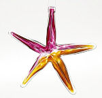 Gold/Pink Blown Glass Starfish