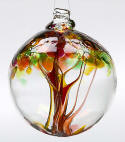 Autumn Blown Glass  Tree of Life Ball