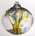 Blown Glass Feather Ball