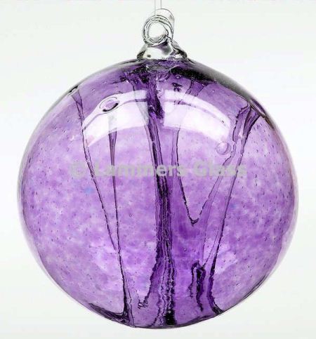 Blown Glass Amethyst witch Ball