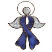 Stained Glass Cancer Angel - Blue