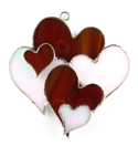 Hearts Stained Glass Nightlight Suncatcher