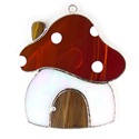 Mushroom House Stained Glass Nightlight Suncatcher